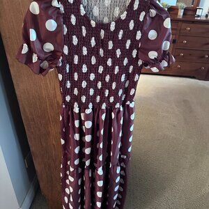 Polka-dot Brown Dress